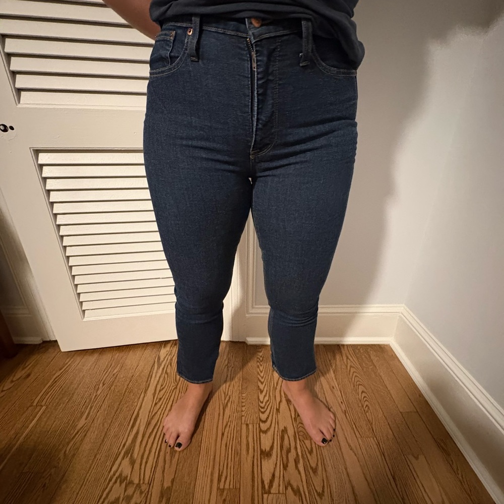 J. Crew Dark Blue Ankle Jeans
